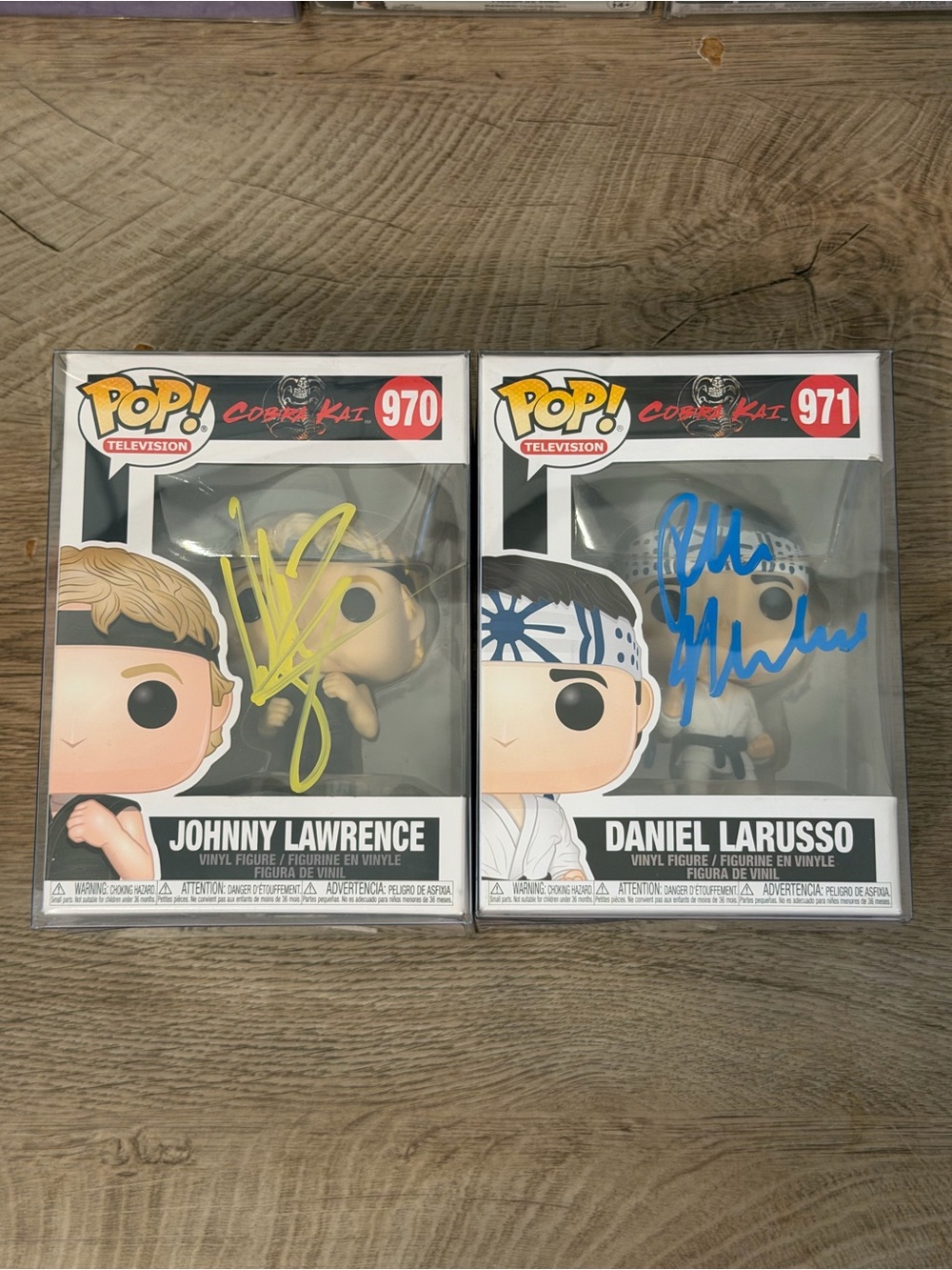 COBRA Kai auto SET: signed by Ralph Macchio -William Zabka JSA RARE FUNKO POP
